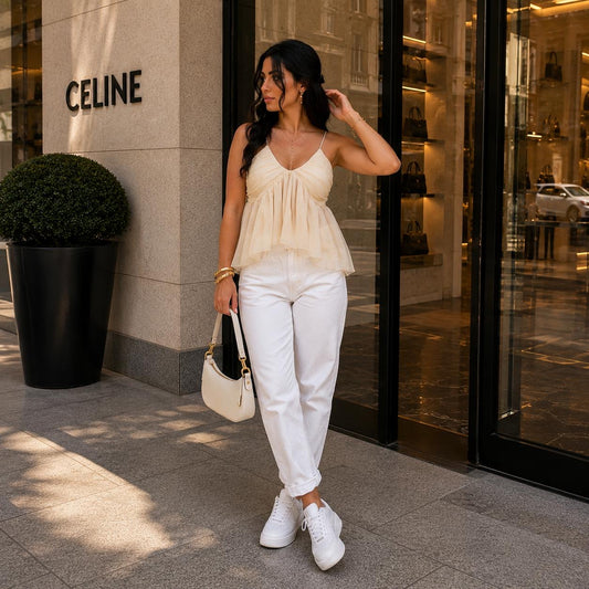 BUTTERFLY TOP CREME Musselin kaufen | Miss Nova