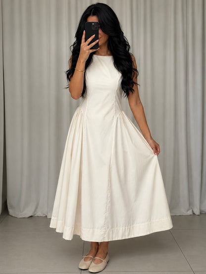 POPELINE MIDIKLEID FLORENTINA
