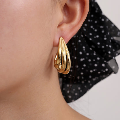 EDELSTAHL OHRRINGE DROP FEELING – Miss Nova Damenmode