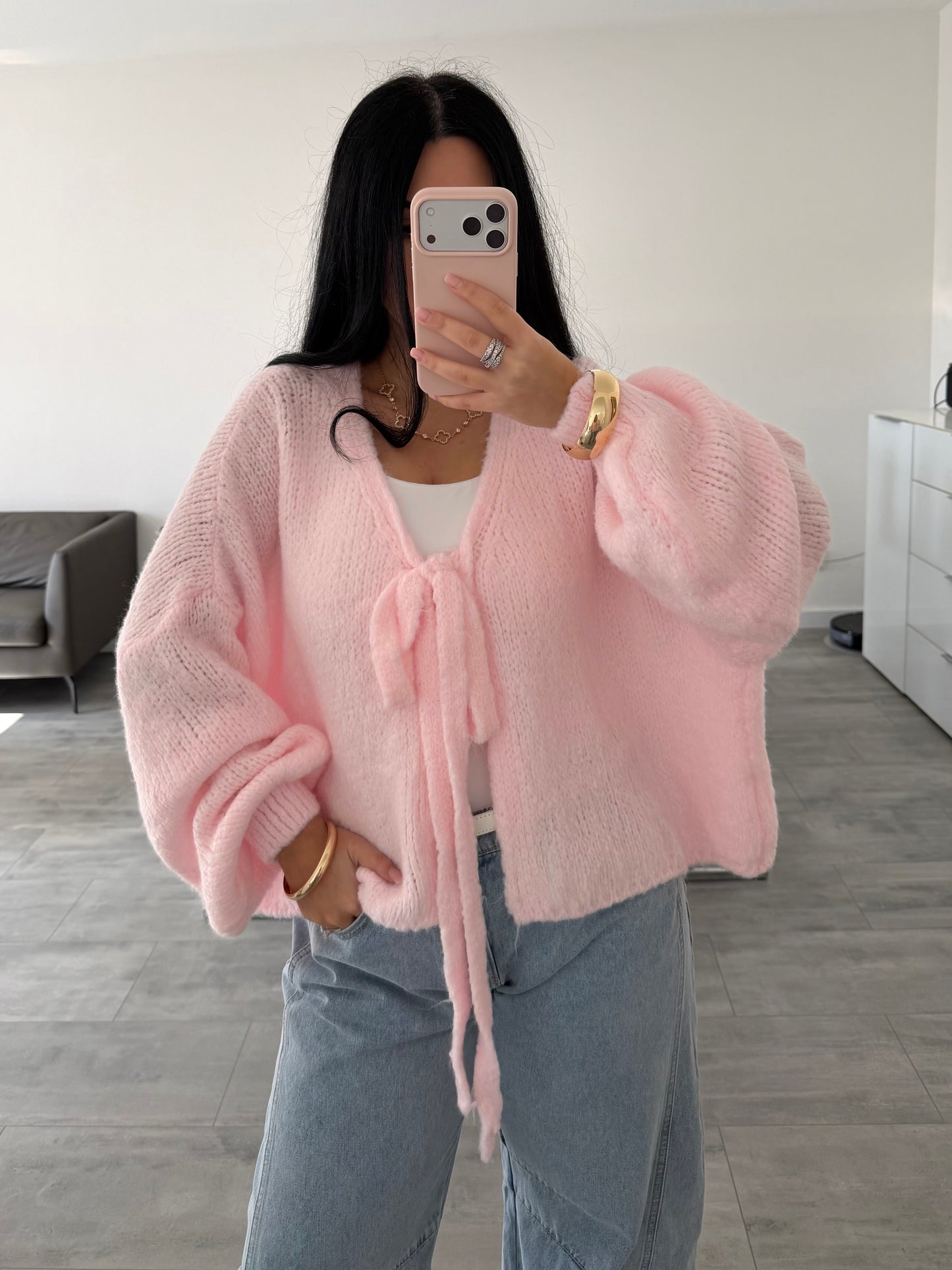 SOFT CARDIGAN NORA MIT SCHLEIFE