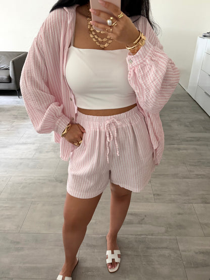 MUSSELIN SHORTS ALMA STREIFEN