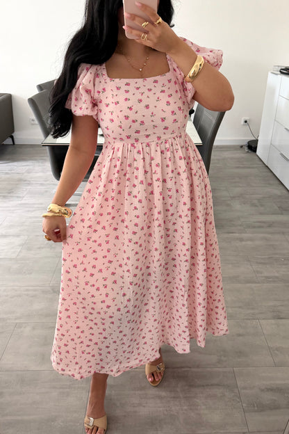 MUSSELIN KLEID ROSALIE MIT ROSENMUSTER – Musselin Mode Miss Nova