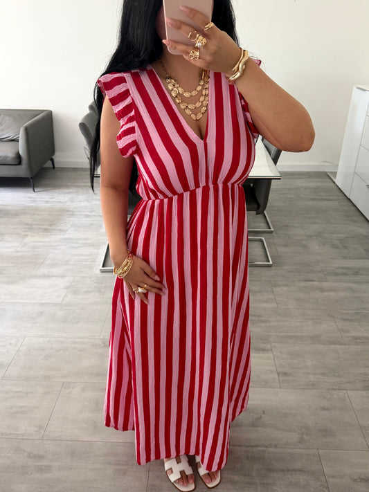 MUSSELIN KLEID MILENA GESTREIFT Musselin kaufen | Miss Nova