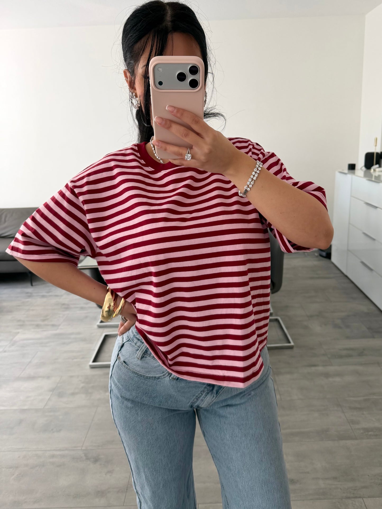 OVERSIZE STRIPED COTTON SHIRT – Miss Nova Damenmode