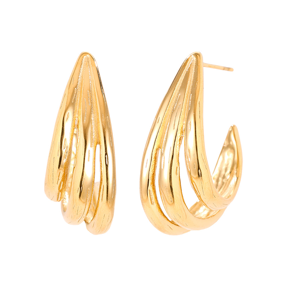 EDELSTAHL OHRRINGE DROP FEELING – Miss Nova Damenmode