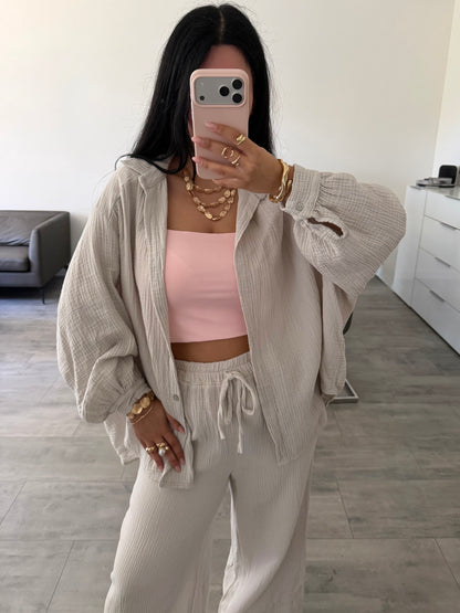 MUSSELIN BLUSE LEYA