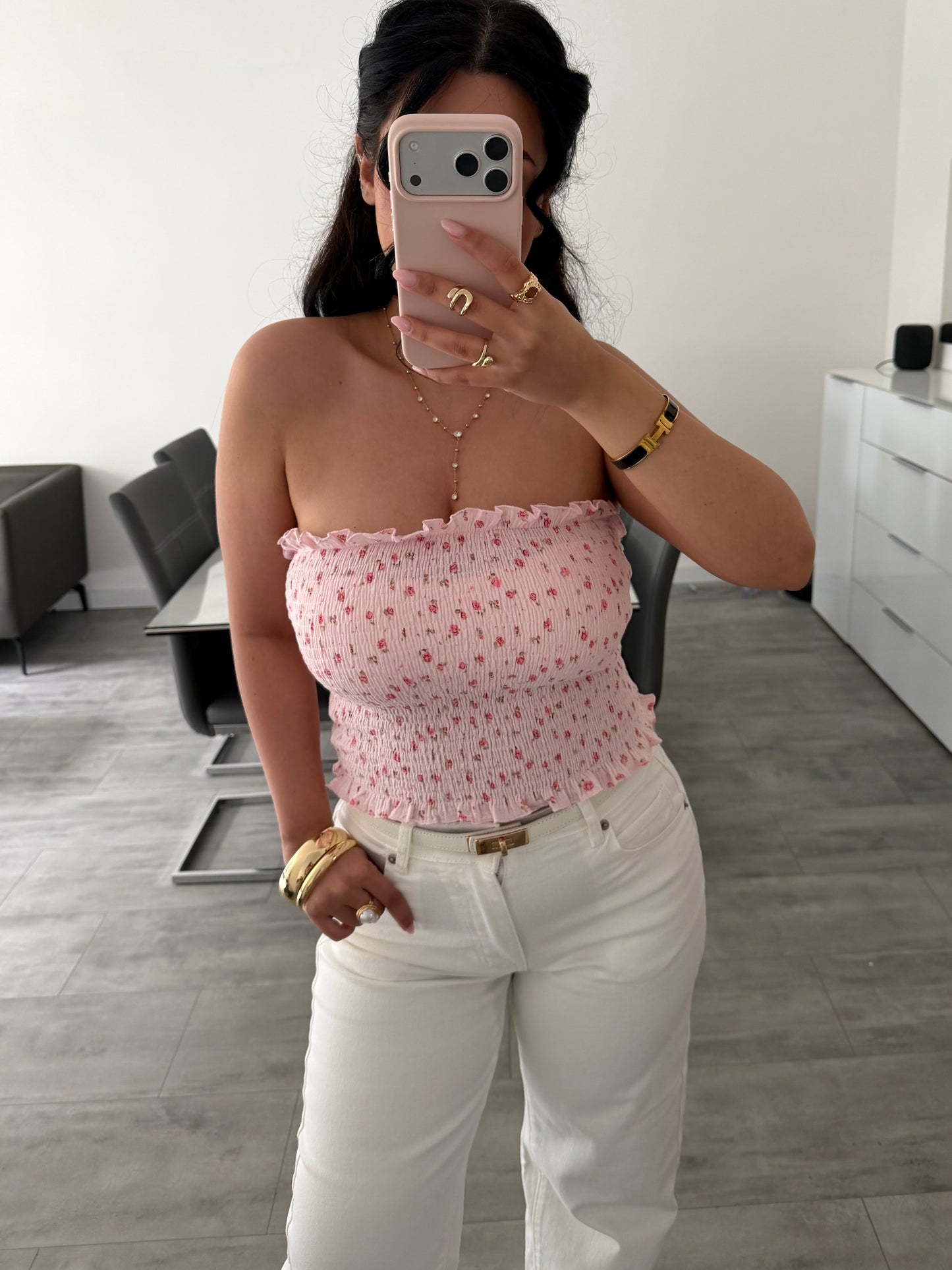 MUSSELIN BANDEAU TOP BLÜMCHENLIEBE – Musselin Mode Miss Nova