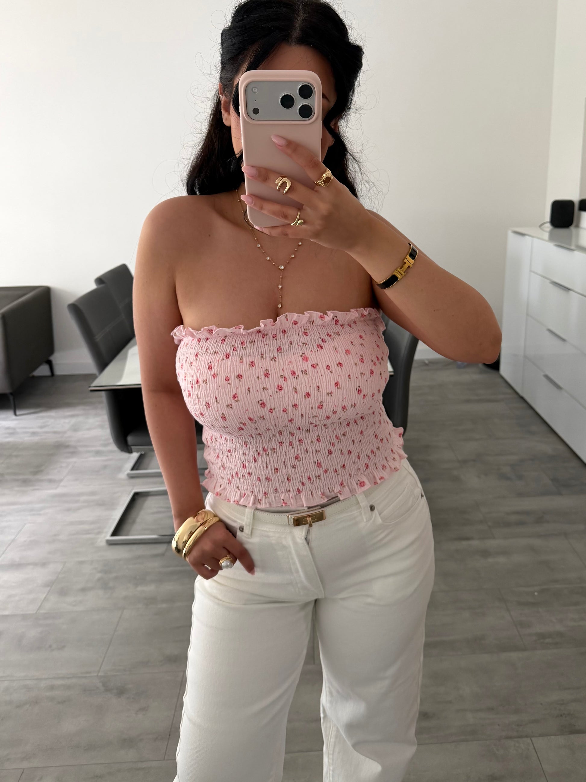 MUSSELIN BANDEAU TOP BLÜMCHENLIEBE – Musselin Mode Miss Nova