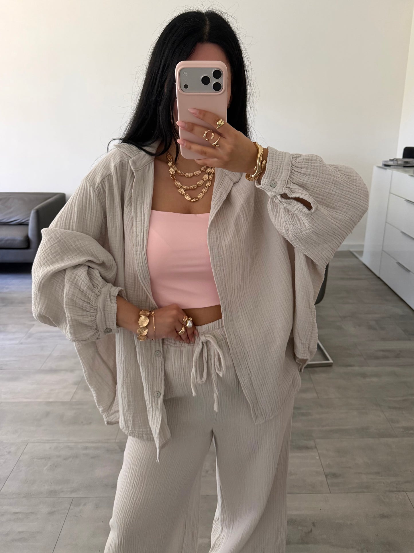 MUSSELIN BLUSE LEYA