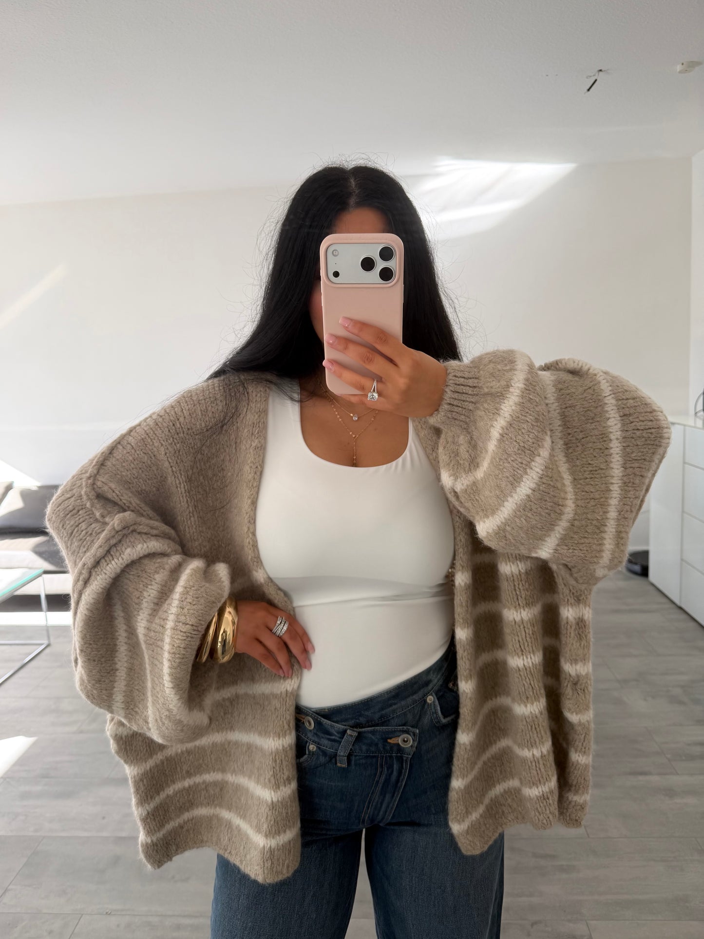 OVERSIZE CARDIGAN FELI GESTREIFT