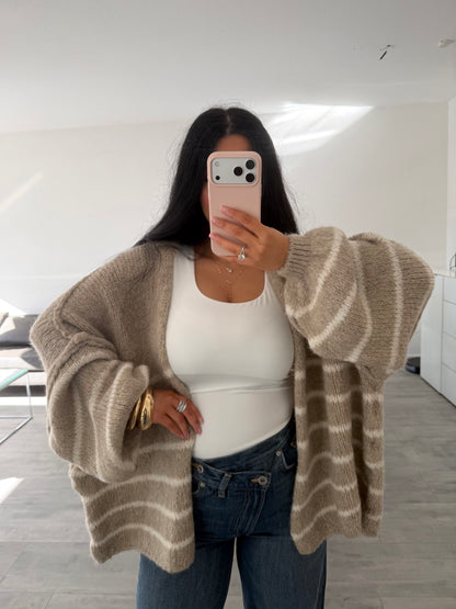 OVERSIZE CARDIGAN FELI GESTREIFT