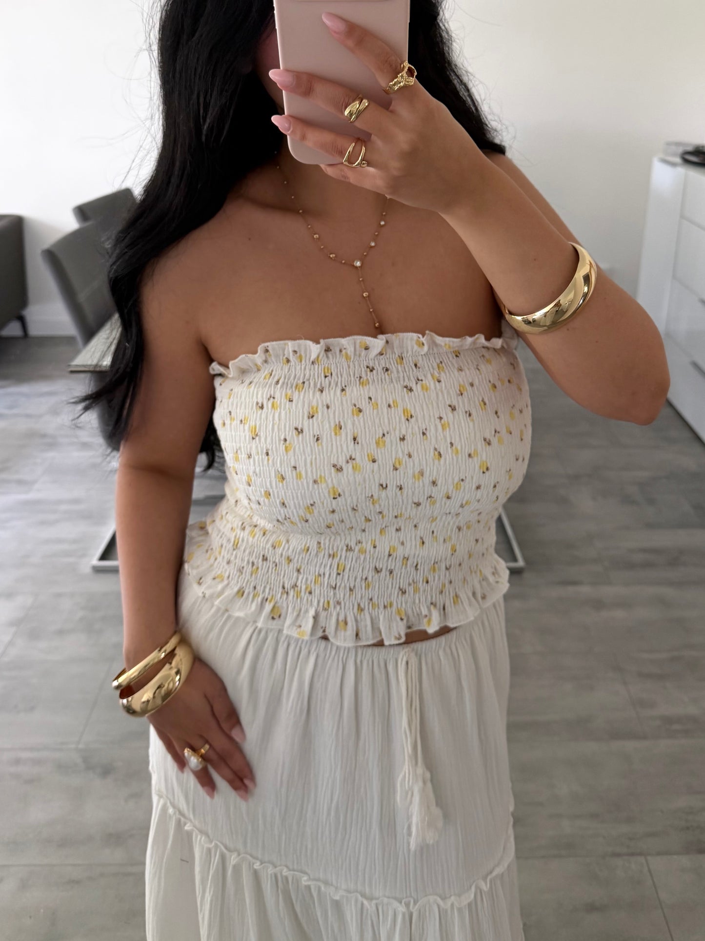 MUSSELIN BANDEAU TOP BLÜMCHENLIEBE – Musselin Mode Miss Nova