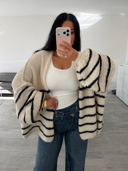 OVERSIZE CARDIGAN FELI GESTREIFT