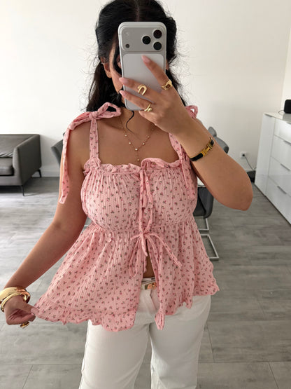 MUSSELIN TOP SOMMERBLÜTE – Musselin Mode Miss Nova