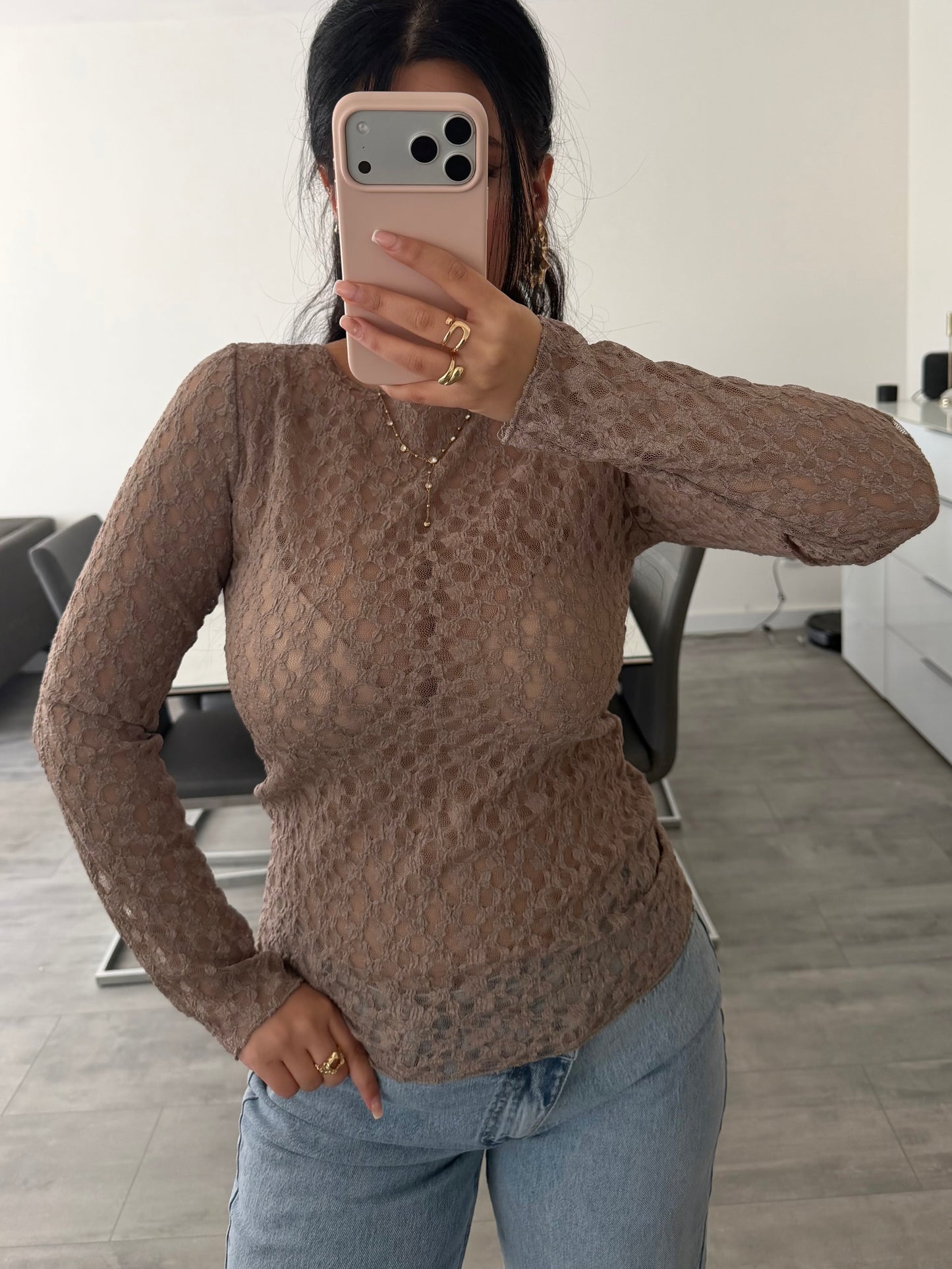 SPITZEN OBERTEIL JULIA TAUPE – Damenmode bei Miss Nova