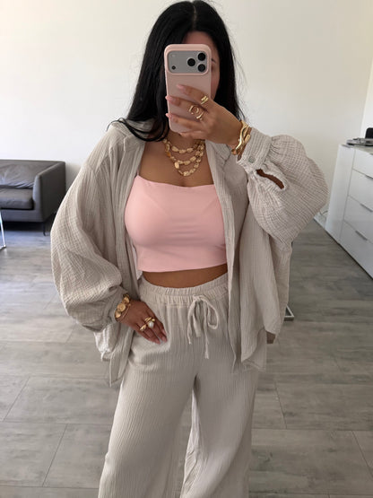 MUSSELIN BLUSE LEYA