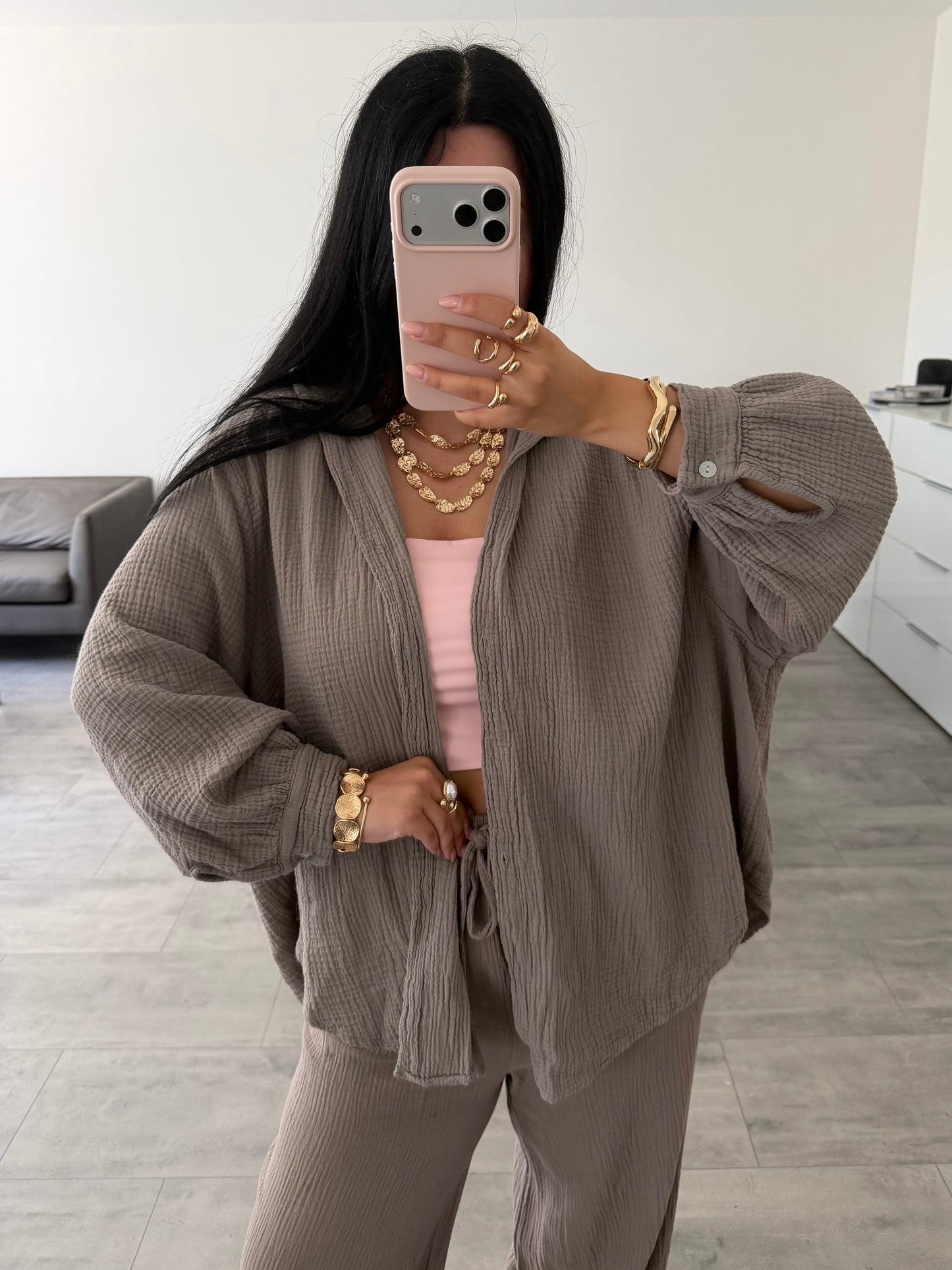 MUSSELIN BLUSE LEYA