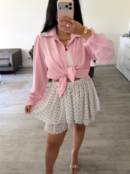 SOFT BLUSE MIT RÜSCHENÄRMEL ANTONELLA