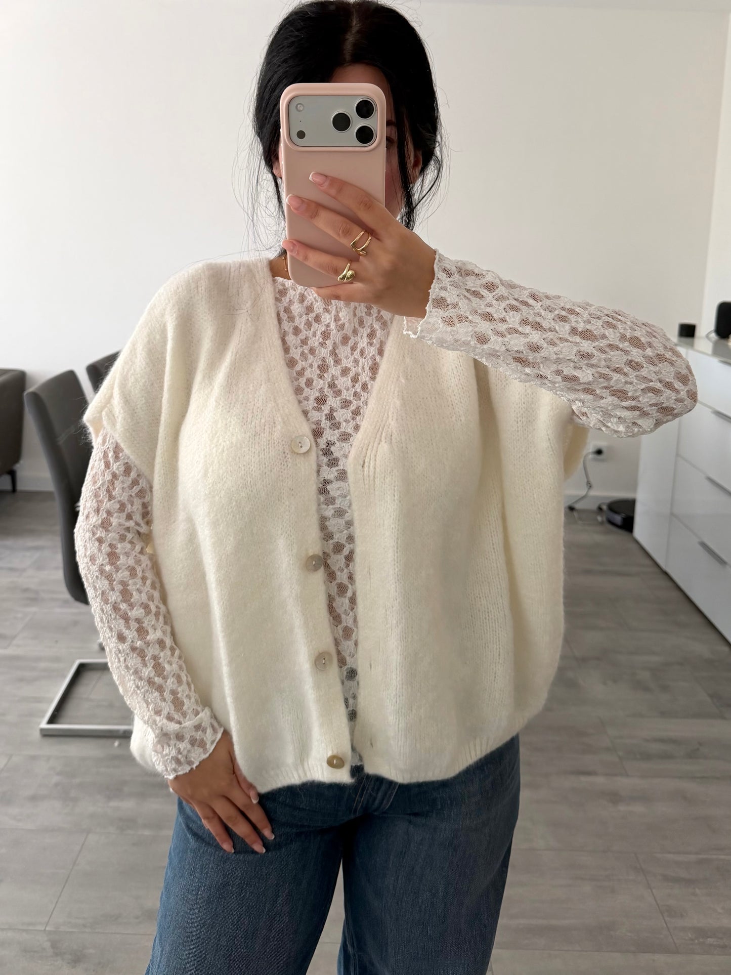KURZARM STRICKJACKE LENI – Miss Nova Damenmode