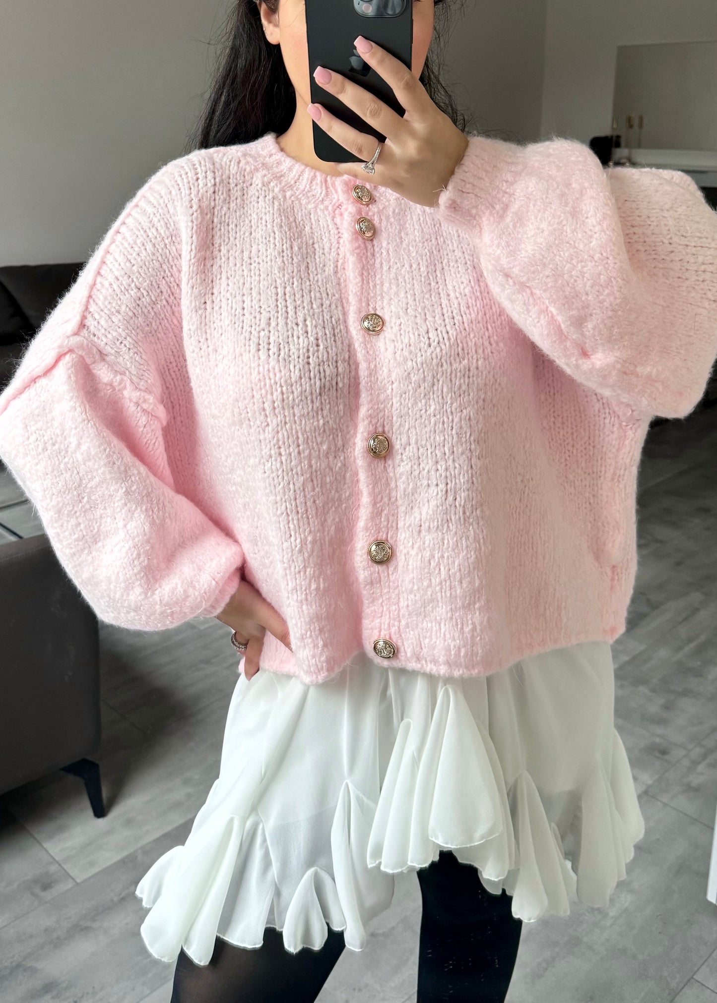 CARDIGAN FINA KURZ HELLROSA