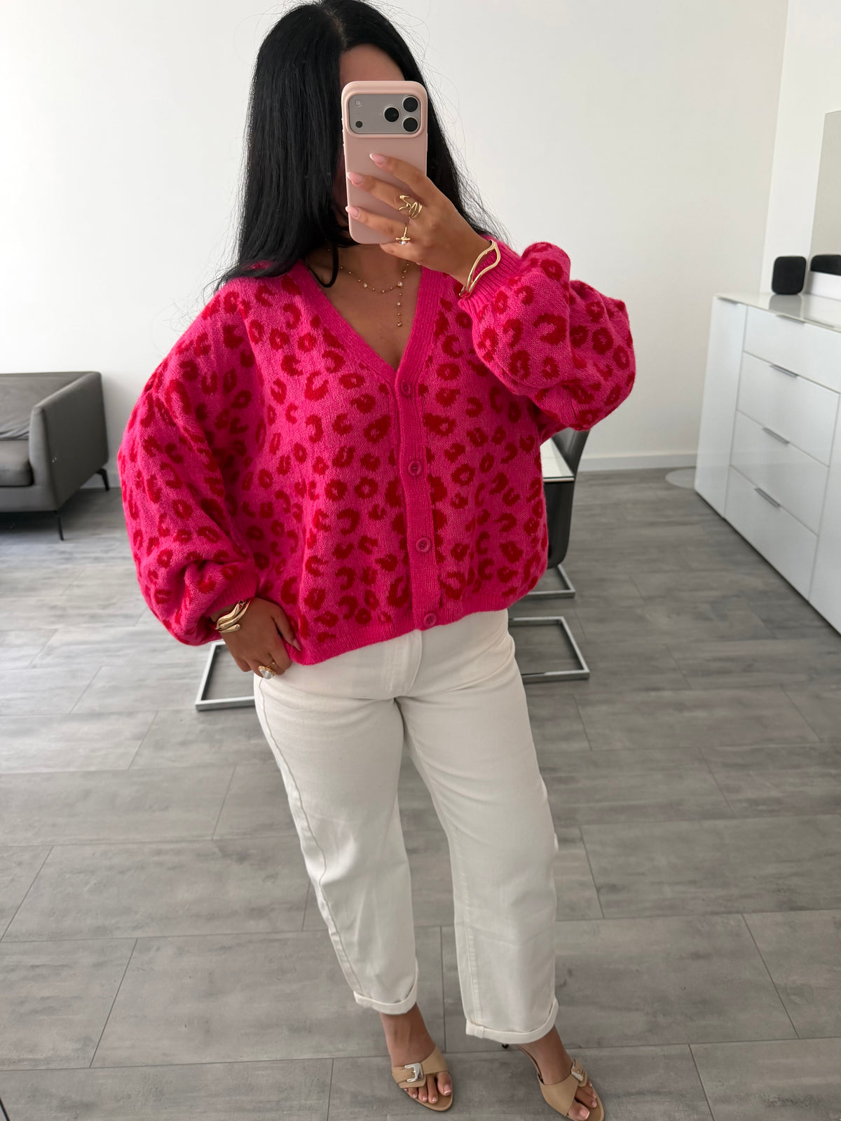 CARDIGAN ZIVA LEOPARDENMUSTER