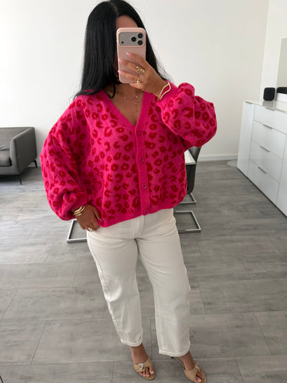 CARDIGAN ZIVA LEOPARDENMUSTER