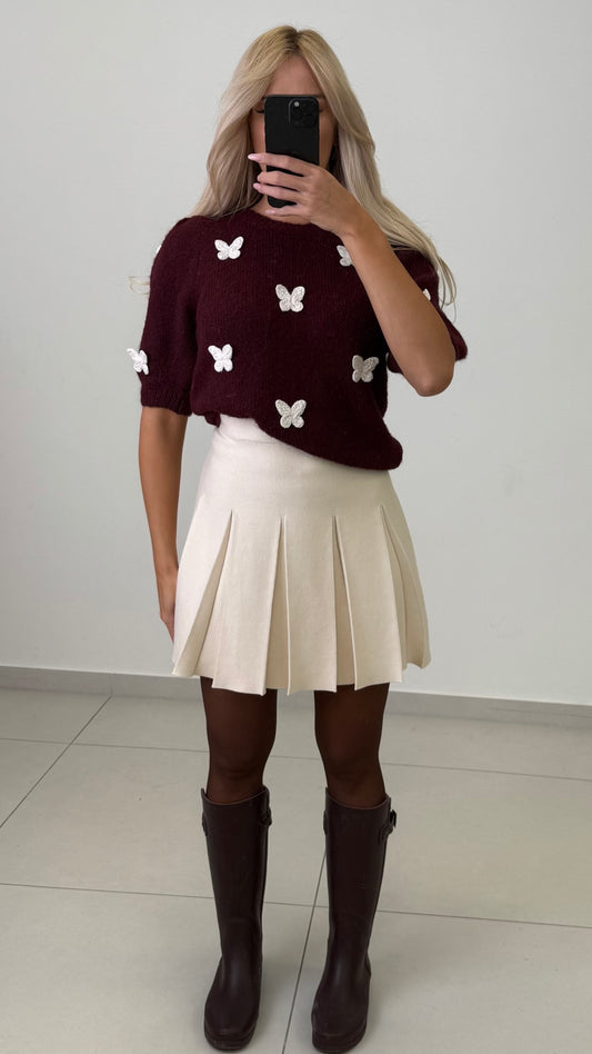 FALTENROCK LARA BEIGE