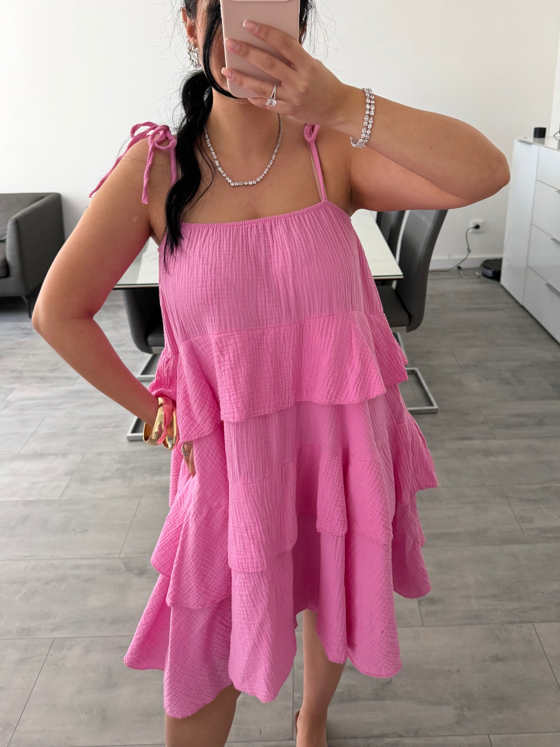 MUSSELIN KLEID JENNY KURZ – Musselin Mode Miss Nova
