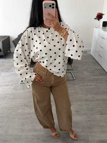 STRETCH BALLOON JEANS VALERIE CAMEL
