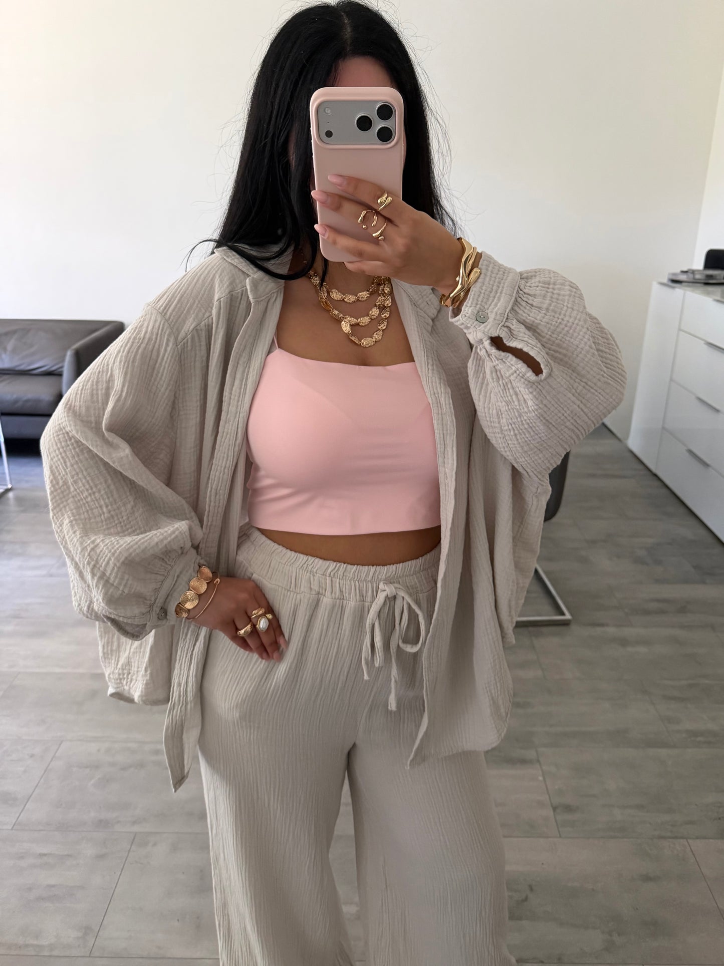 MUSSELIN BLUSE LEYA