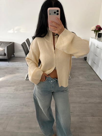 DOUBLE ZIP STRICKJACKE KLEA