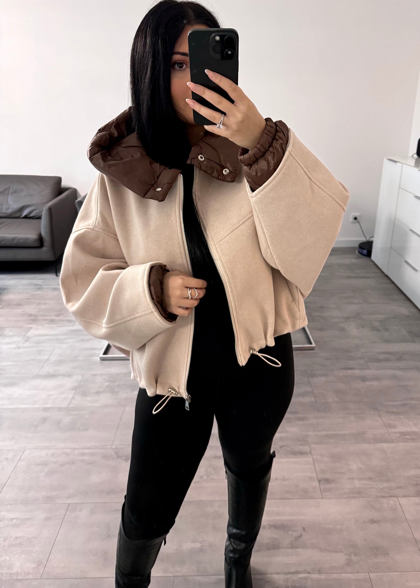 JACKE ELİN CREAM BEIGE