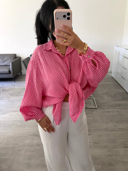 MUSSELIN BLUSE FABIENNE STREIFEN – Musselin Bluse bei Missnova