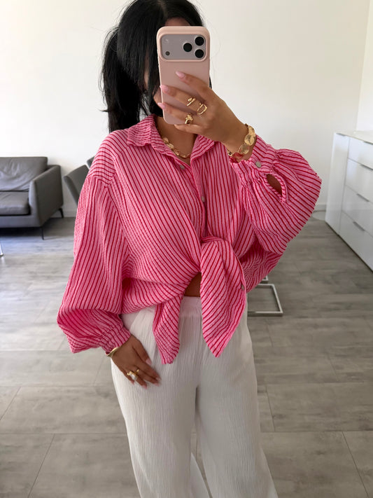 MUSSELIN BLUSE FABIENNE STREIFEN Musselin kaufen | Miss Nova