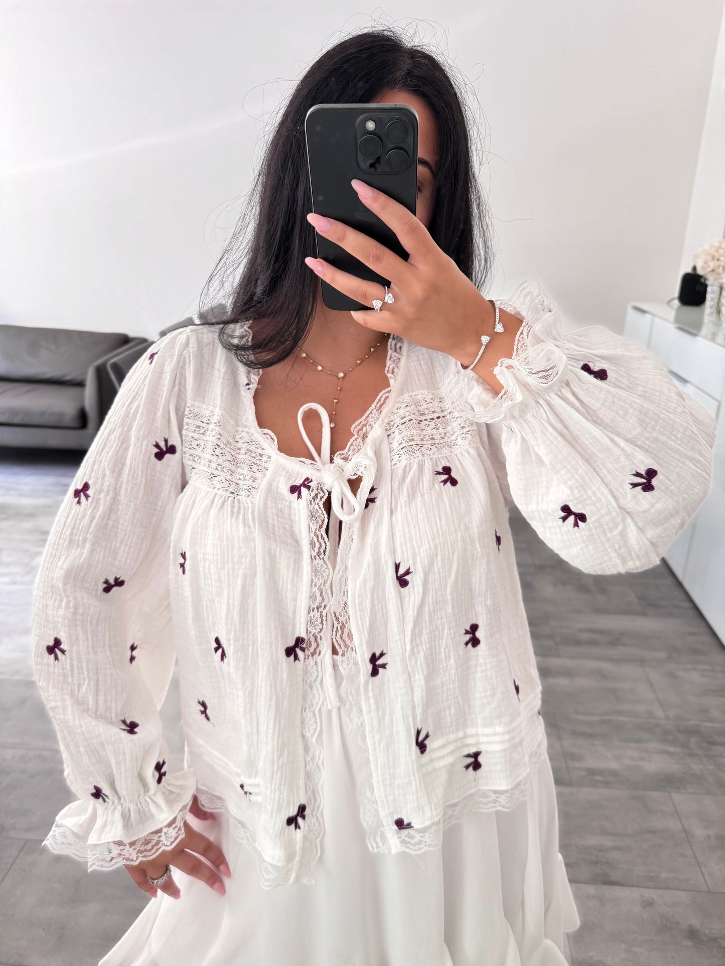 MUSSELINBLUSE MILANA