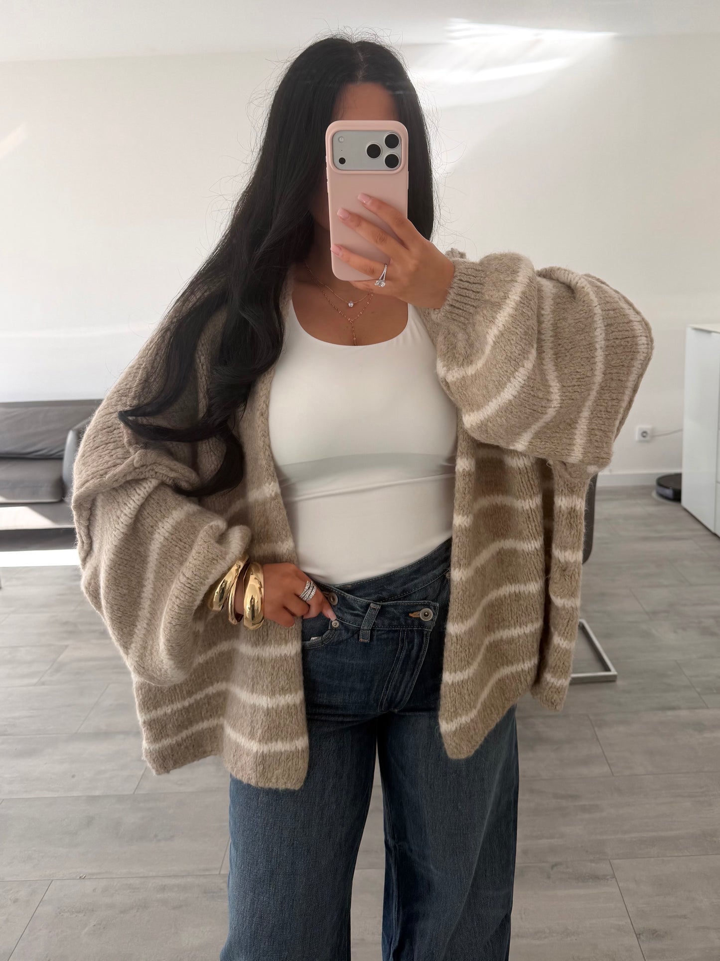 OVERSIZE CARDIGAN FELI GESTREIFT