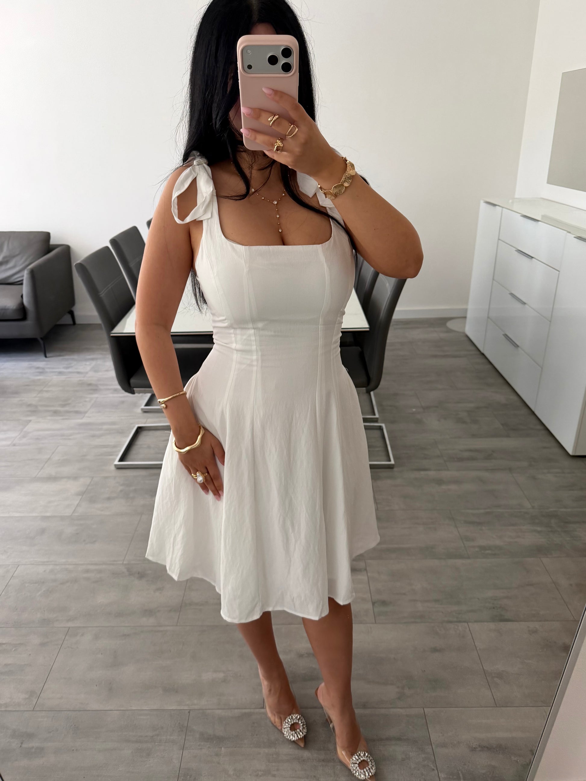 KLEID MIT SCHLEIFEN LYRA – Damenkleid bei Missnova