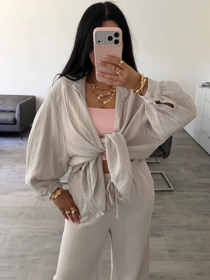 MUSSELIN BLUSE LEYA