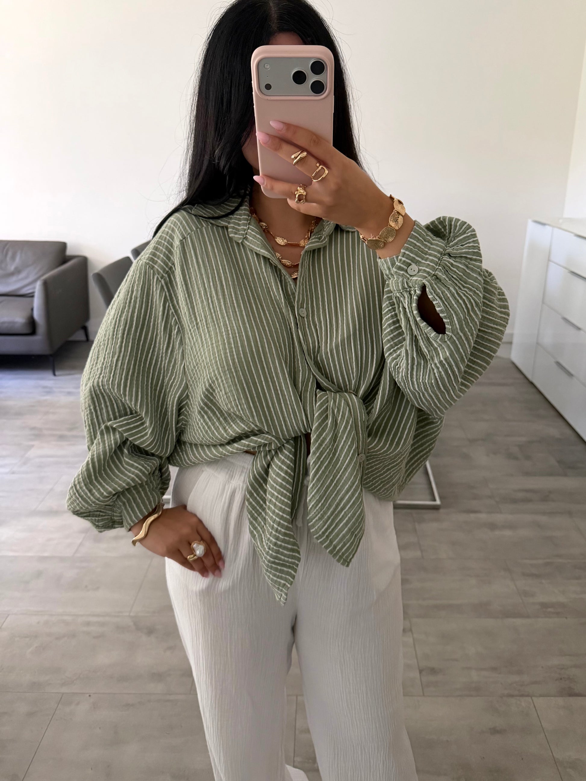 MUSSELIN BLUSE FABIENNE STREIFEN – Musselin Bluse bei Missnova