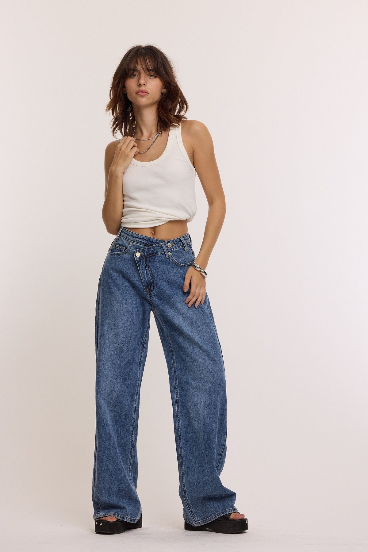 STRETCH STRAIGHT LEG JEANS EFFIE BLAU