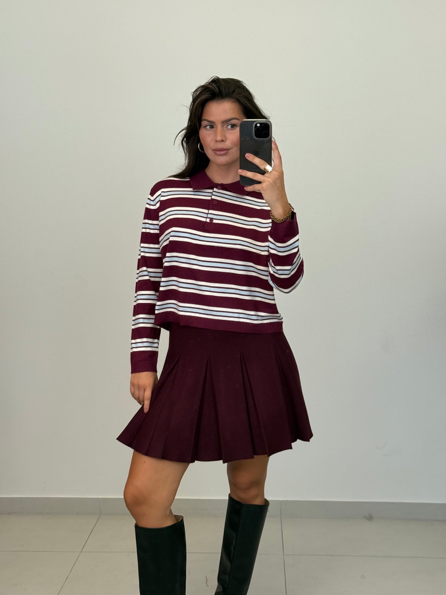 FALTENROCK LARA WEINROT