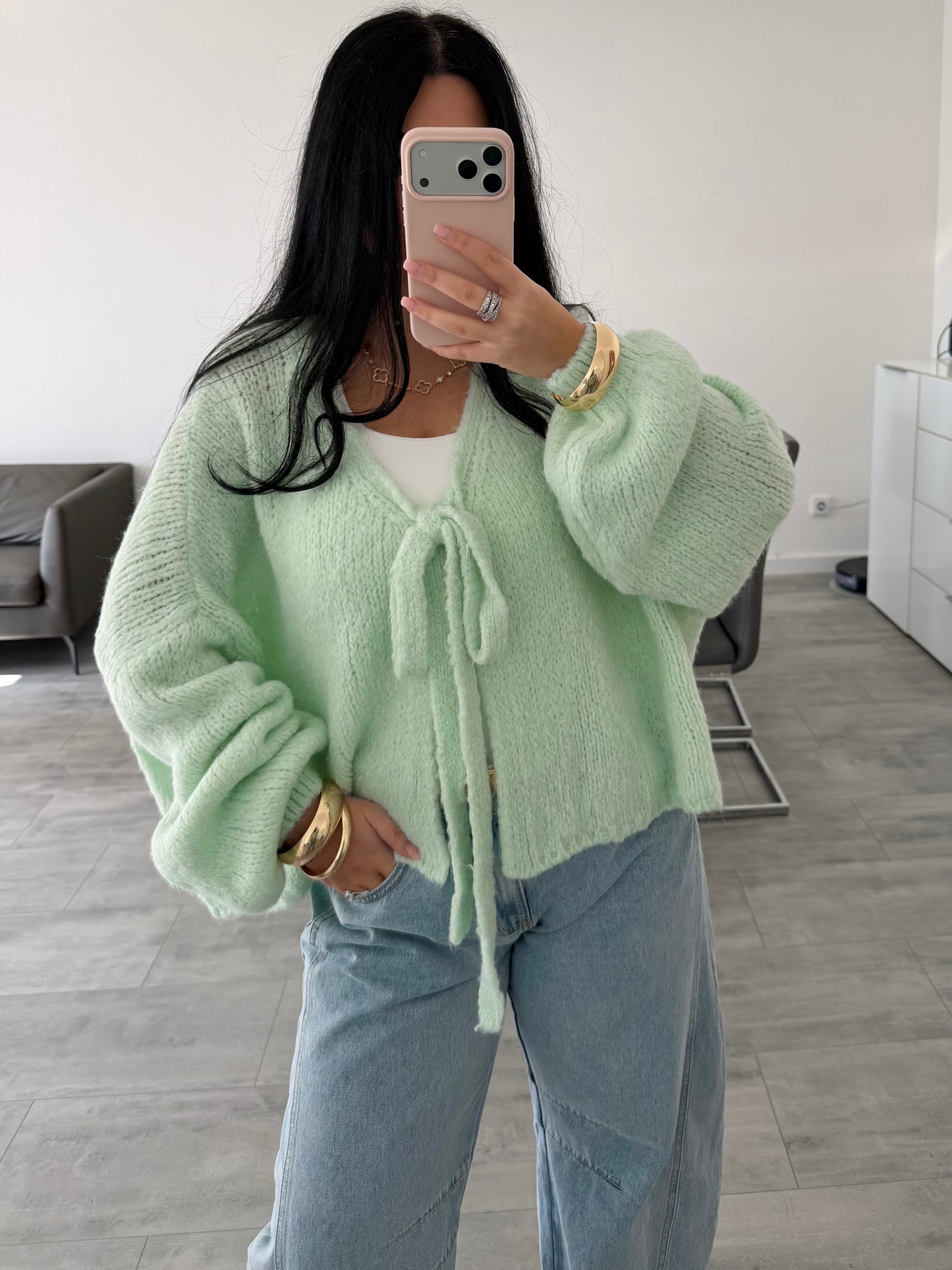 SOFT CARDIGAN NORA MIT SCHLEIFE