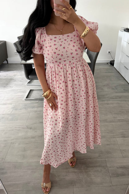 MUSSELIN KLEID ROSALIE MIT ROSENMUSTER – Musselin Mode Miss Nova