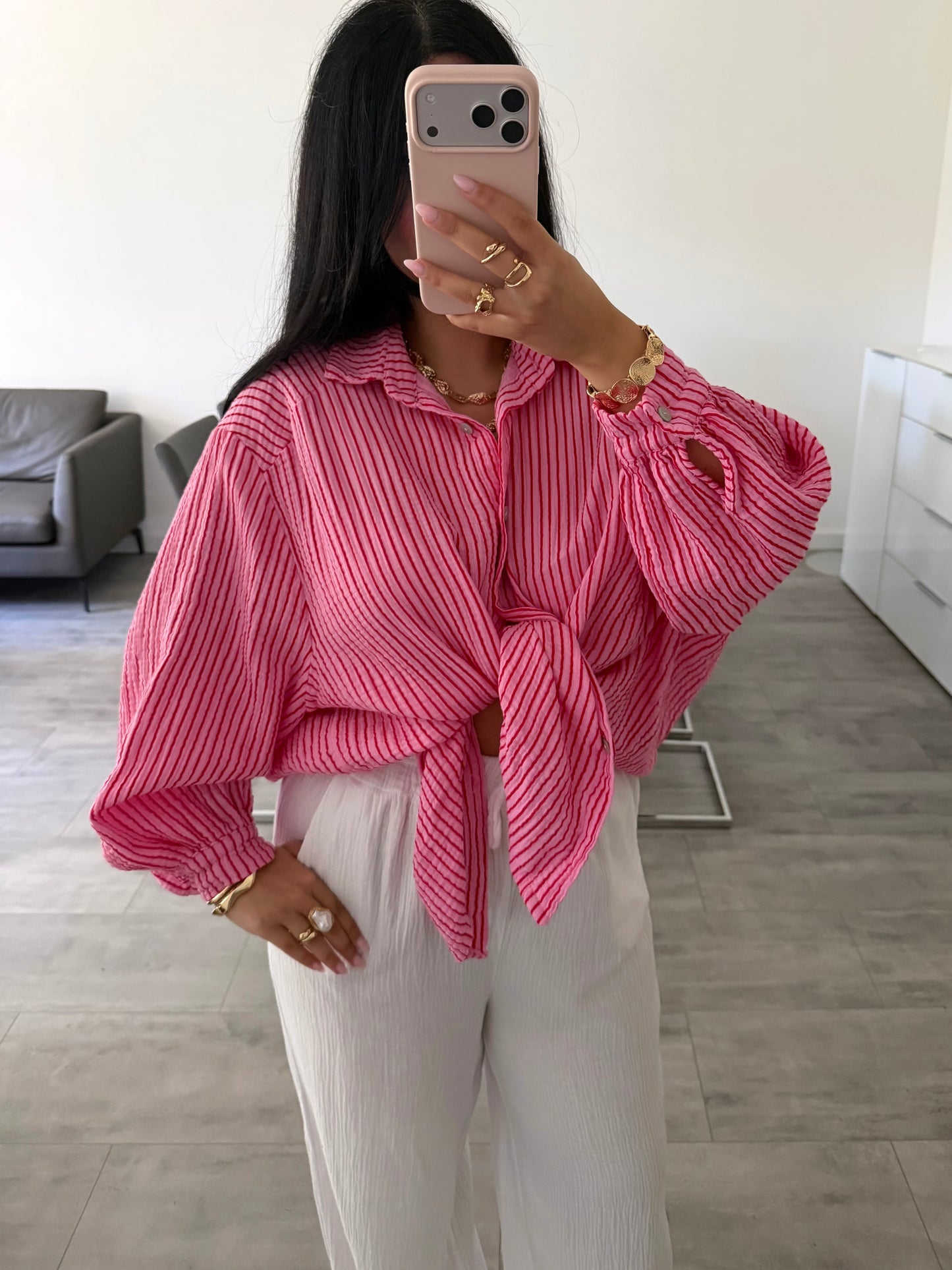 MUSSELIN BLUSE FABIENNE STREIFEN – Musselin Bluse bei Missnova