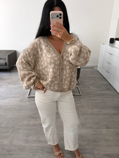 CARDIGAN ZIVA LEOPARDENMUSTER