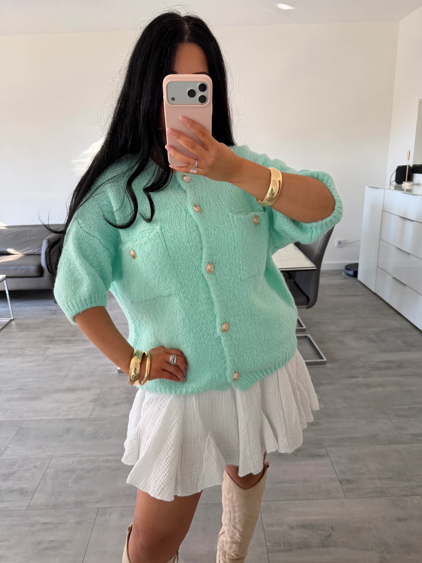 KURZARM STRICKCARDIGAN MALOU – Miss Nova Damenmode