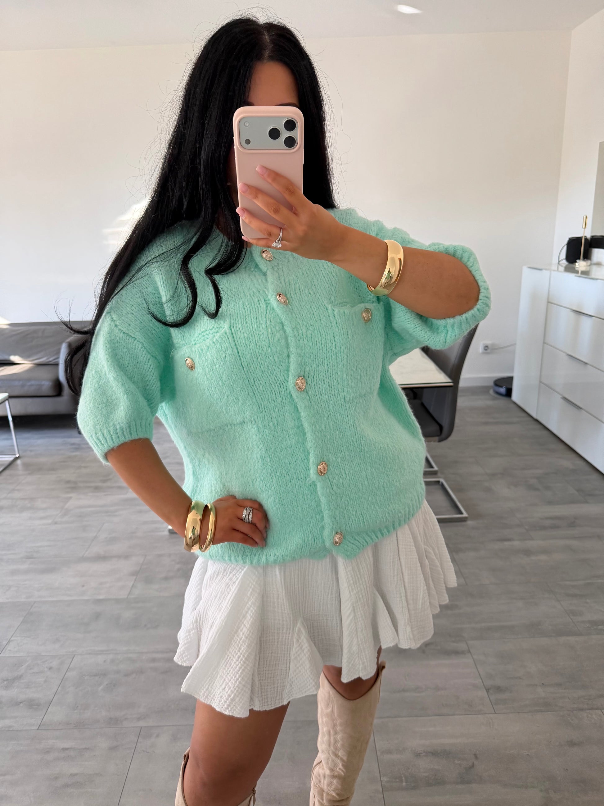 KURZARM STRICKCARDIGAN MALOU – Miss Nova Damenmode