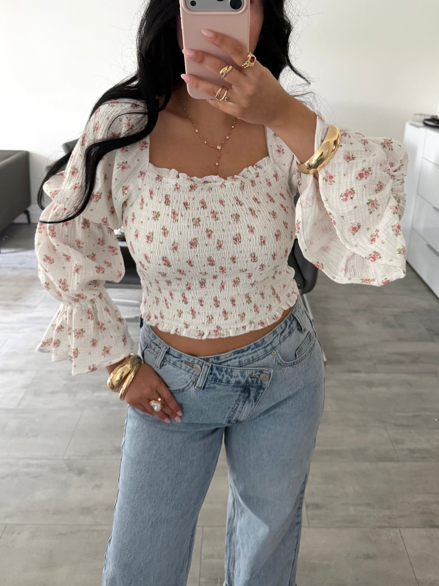 MUSSELIN BLUSE DAFINA MIT BLÜMCHEN – Musselin Damenmode bei Miss Nova