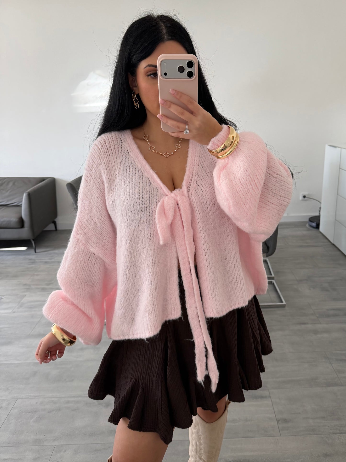 SOFT CARDIGAN NORA MIT SCHLEIFE