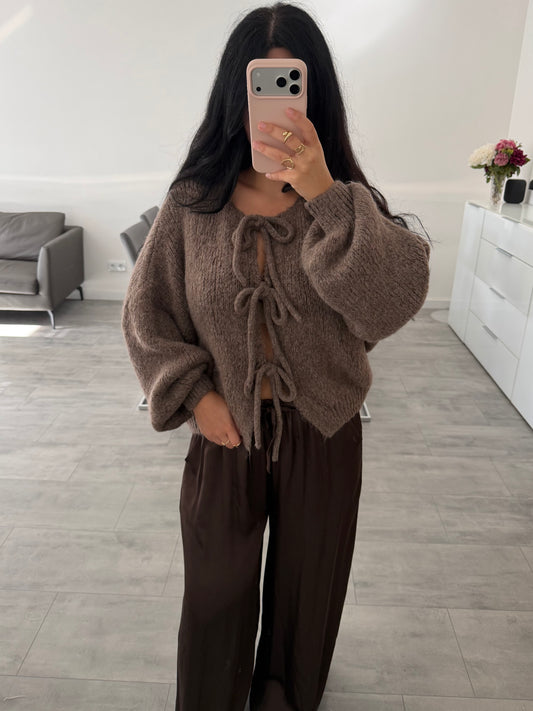 CARDIGAN MALIA MIT SCHLEIFE Musselin kaufen | Miss Nova